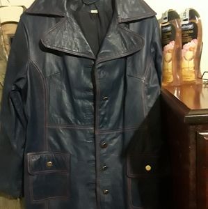 Vintage Navy Leather